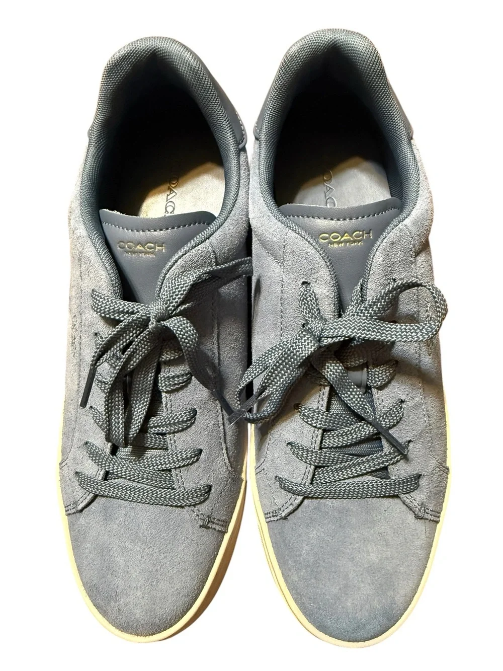 Coach CC149 Gray Suede Low Top Lace Up Sneakers Women's Size 11B Casual